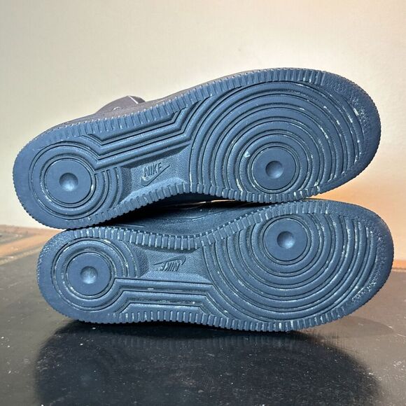 Nike Air Force 1 High Triple Black Suede 653998-001 Gs Gradeschool Kid’s Size 7Y - Picture 5 of 6